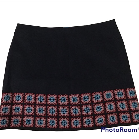Boden dark navy blue embroidered skirt - Picture 1 of 10